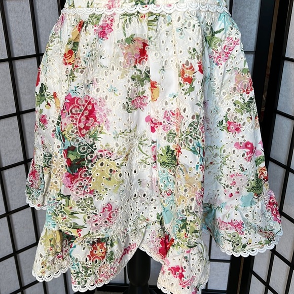 Saints + Secrets Floral Eyelet Dress Cottage Core Retro - Picture 3 of 12